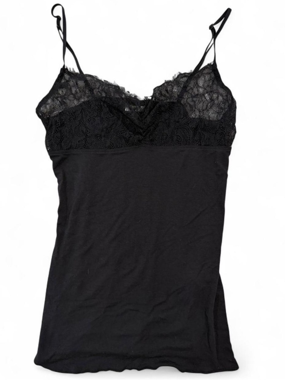 Malene Birger Débardeur black lace trim small